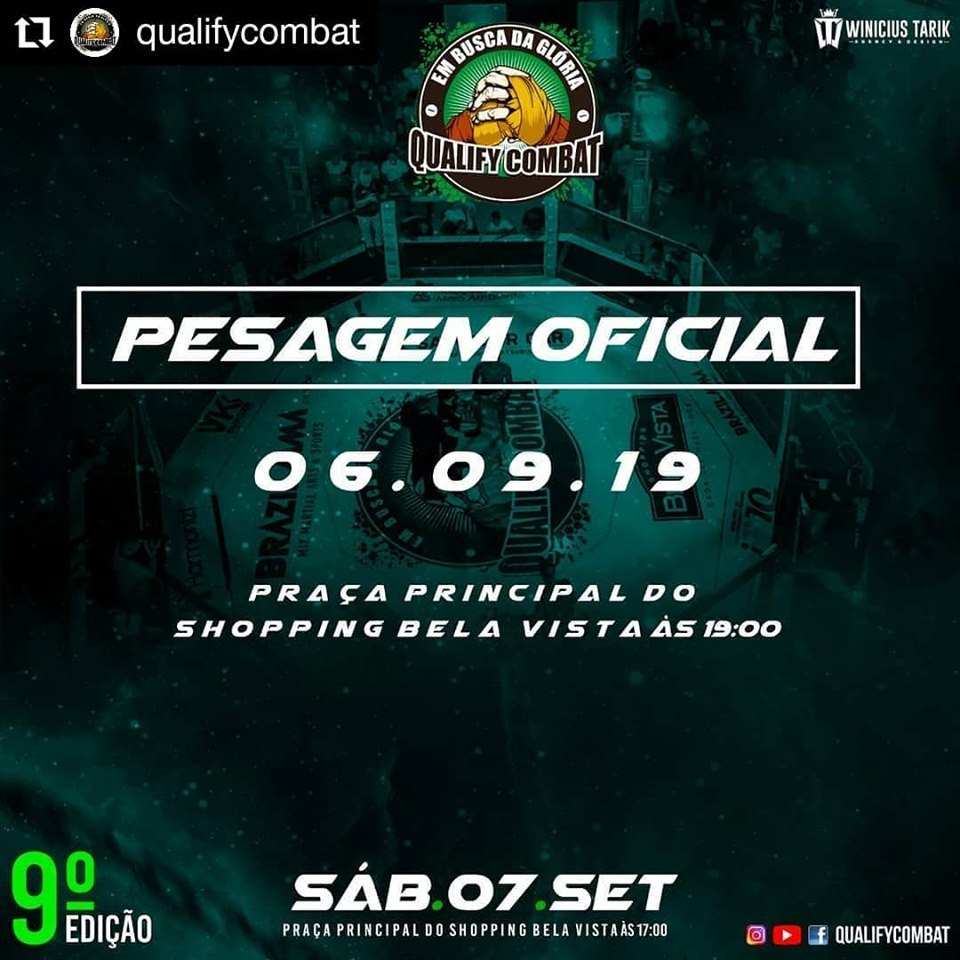 Pesagem Oficial Qualify Combat - MMA em Salvador